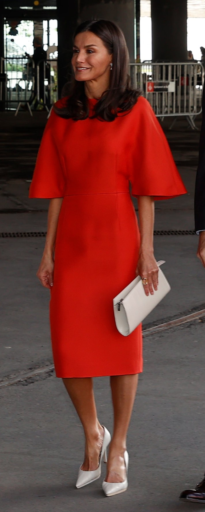 Carolina Herrera Kimono-Sleeve Wool in Red​ Queen Letizia Dresses - Queen Letizia Style