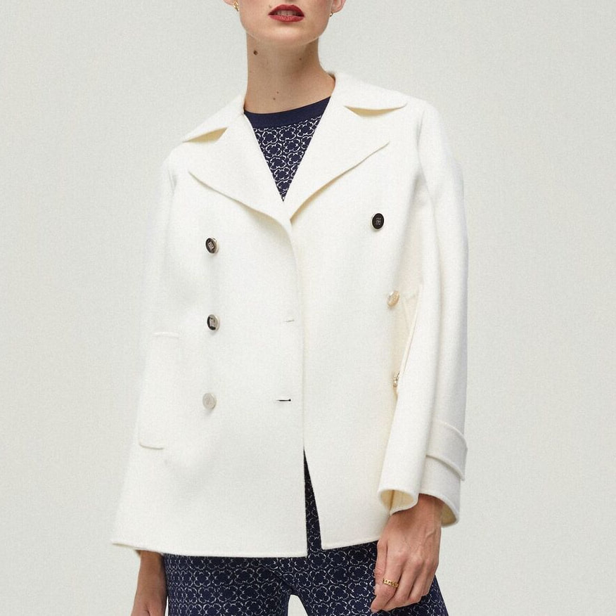 Carolina Herrera Double-Faced Wool Coat - Queen Letizia Outerwear