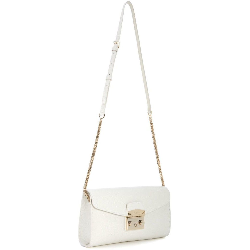 Furla Metropolis Shoulder Bag in White - Queen Letizia Handbags - Queen ...