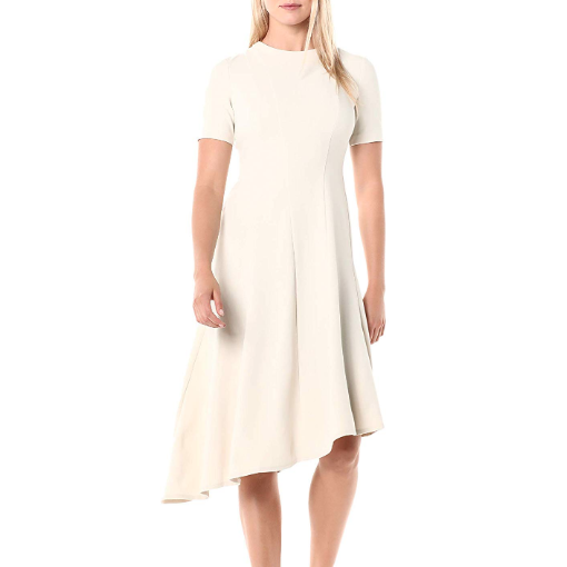 Queen Letizia debuts cream asymmetrical hemline dress for the opening ...