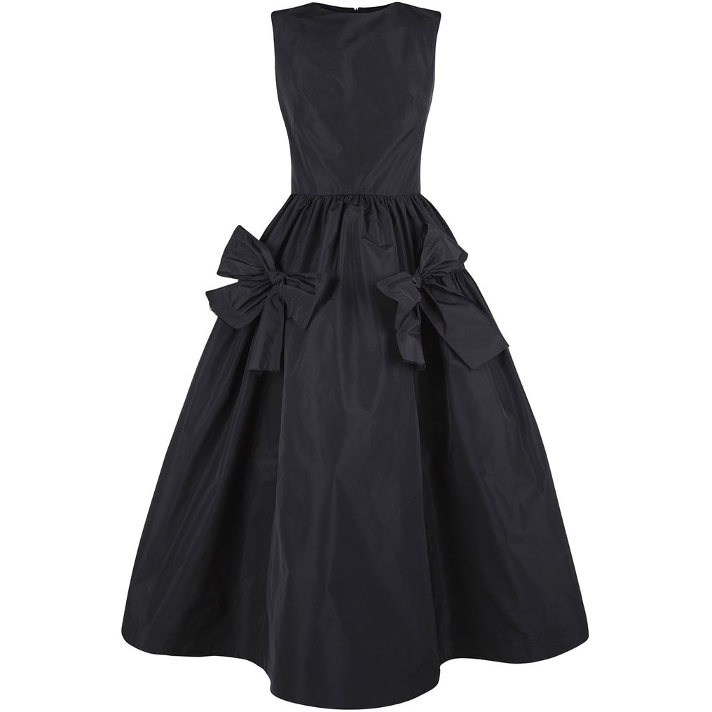 The 2nd Skin Co Black Taffeta Midi Dress - Queen Letizia Dresses ...